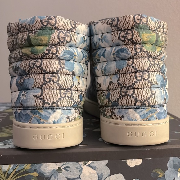 EUC [Gucci] Authenticated Bloom GG Floral High Top Sneakers Men’s US 8.5 w/ Box - Picture 10 of 16